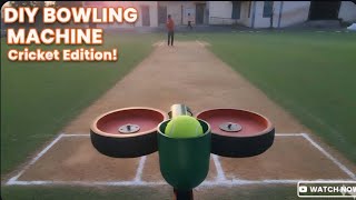  Playing cricket with bowling machine (DIY)