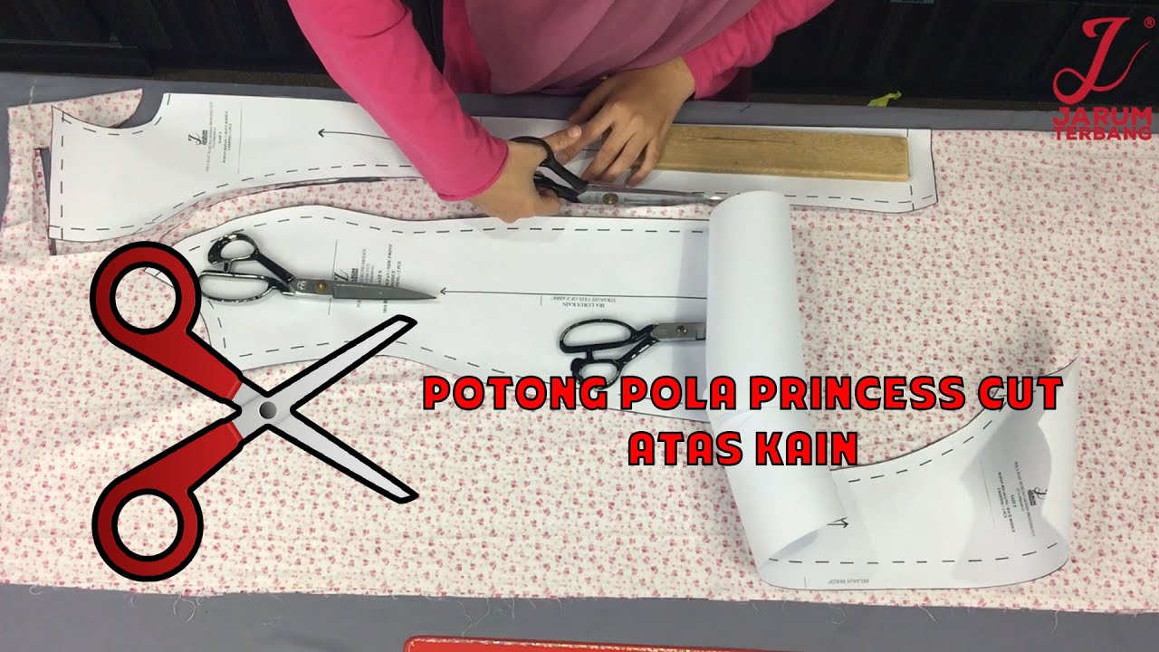 POTONG POLA SANTAI BAJU PRINCESS CUT ATAS KAIN