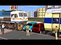 Loco Failed of MEMU Local Train at RAILROAD CROSSING Rescue by GY WDP4D – Train Simulator