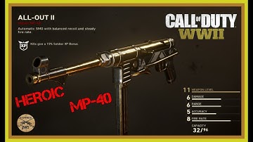 This Class Setup Dominates! Call Of Duty WW2 Heroic Mp 40 All-Out II Variant