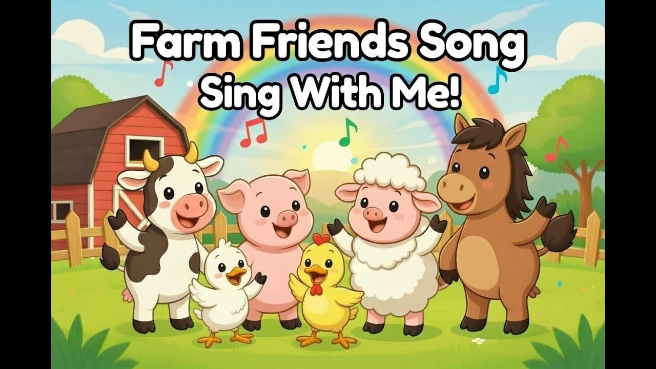 Farm Animal Sounds Song 🐮🐷🐔 | Smart Kids Songs