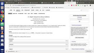 Testing Round #15 (Unrated) || A. Digits Sequence (Easy Edition) ||COMPETITIVE CODING