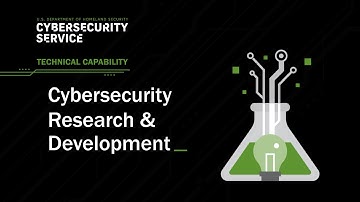 DHS Cybersecurity Service Technical Capabilities: Cybersecurity Research and Development