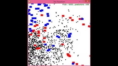 Simulation of an aquarium with prey and predators
