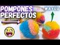 Pompones Paso a Paso l Como hacerlos de VARIOS colores y de UN solo Color ?