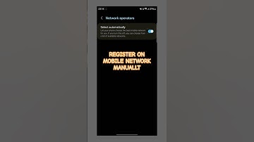How to register on a mobile network manually 📱📲 #mobile #network #registration #gadgets #smartphone
