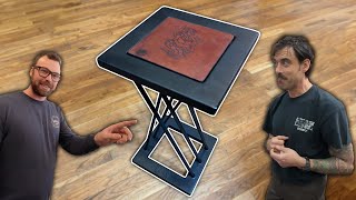 Unique Twisted Table Made Entirely of Scrap