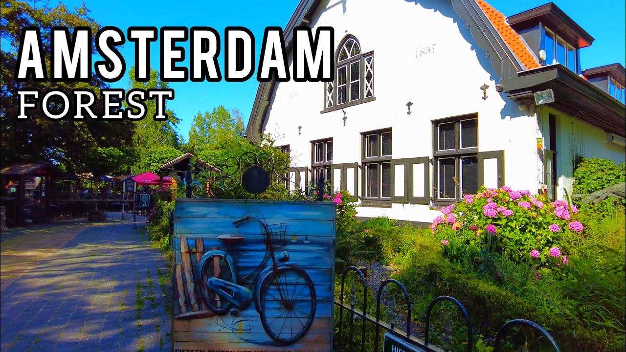 🌳Amsterdam Forest, Pancake Cafe with Animals 4K Amsterdamse Bos, Meerzicht Farm, Walking Tour