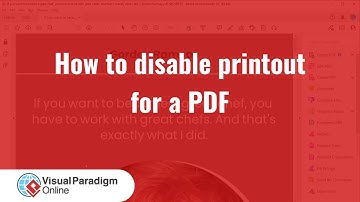 How to Disable Printout for a PDF