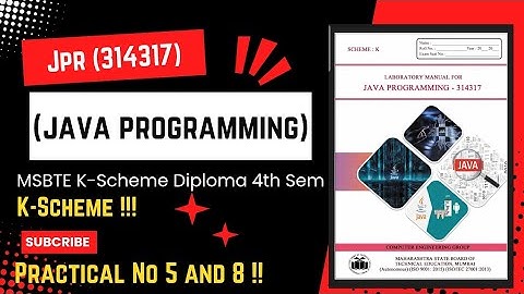 Java Programming Practical no 5 and 8 MSBTE K-Scheme diploma 4th sem #viralvideo #dmcomputer#ytvideo