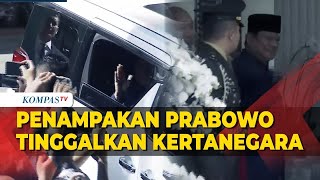 Lambaikan Tangan, Inilah Detik detik Prabowo Tinggalkan Kertanegara Menuju Pelantikan Presiden