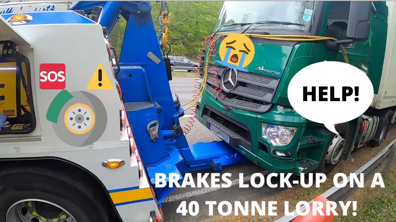 ЗАБЛОКИРОВКА ТОРМОЗОВ У 40-ТОННОГО ГРУЗОВИКА! АВТОМАГИСТРАЛЬ М40, ВЕЛИКОБРИТАНИЯ, ТЯЖЕЛЫЙ АВТОМОБ...