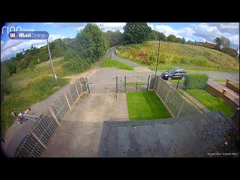 Moment Hapless Cyclist Is Poleaxed After Hurtling Downhill Towards A Gate And Crashing Into It News