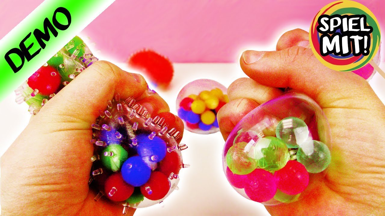 4 Squishy Stressbälle - Anti-Stress Würfel Für Erwachsene & Kinder Mit ADHD, Autism
