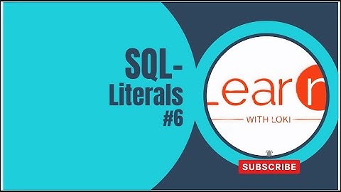 Understanding SQL Literals: A Clear Guide with Examples