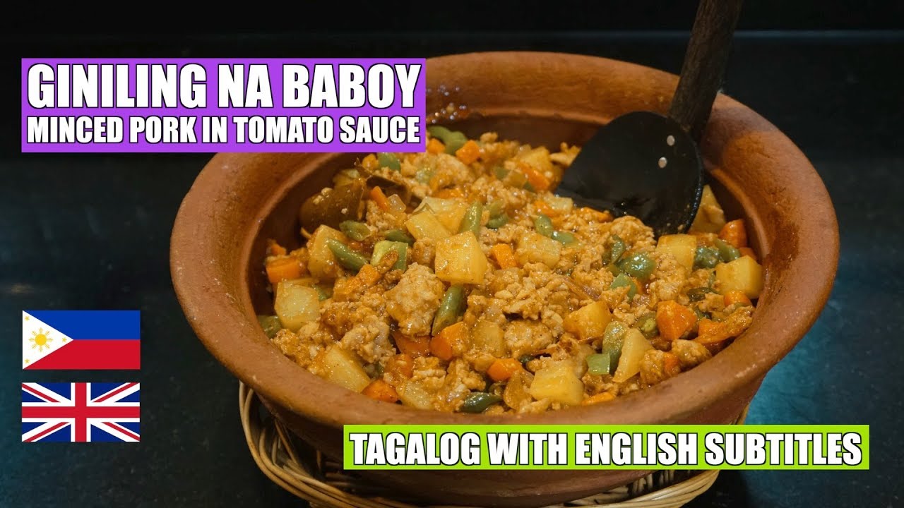 Giniling Na Baboy Ground Pork Recipe Pinoy Pork Recipe Filipino Recipes Pork Tomato Sauce Youtube