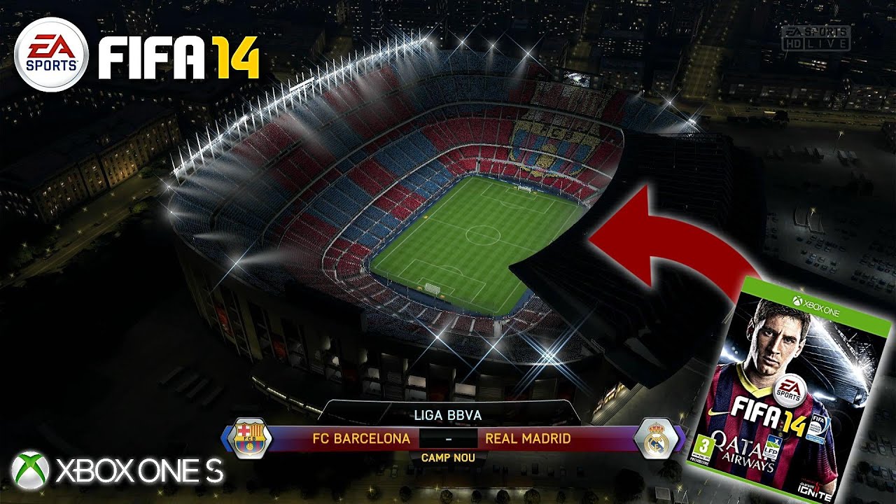 ASI LUCÍA el ESTADIO CAMP NOU en el FIFA 14| BARCELONA vs REAL MADRID
