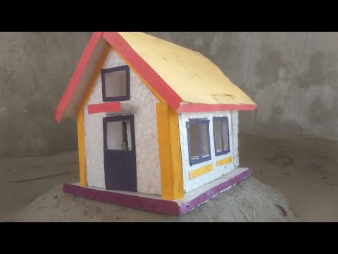 how to make thermocol house simple easy step by step