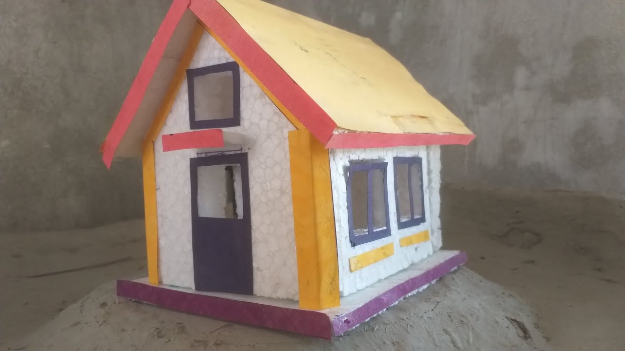 how to make thermocol house simple easy step by step YouTube