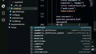 How to create a flask app blueprint structure reset password token route part 10