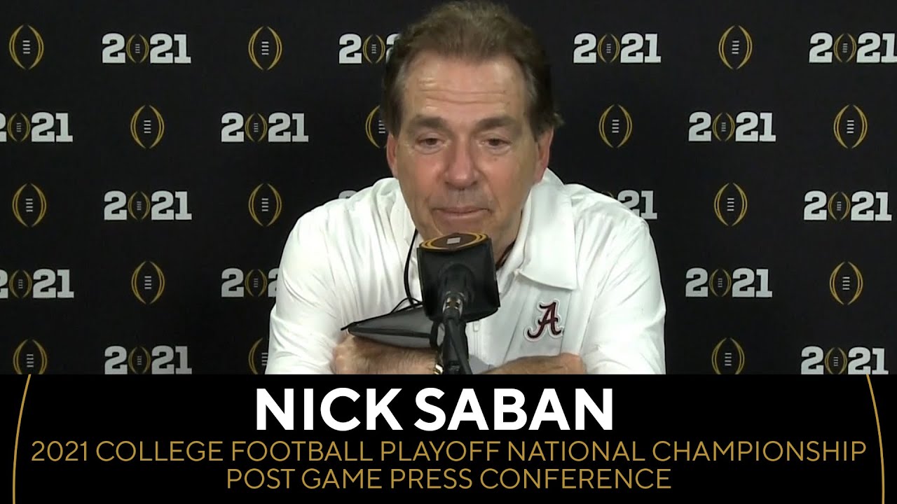 Nick Saban takes questions from the media following Alabama's beat down of  Ohio State| CBS Sports HQ - YouTube