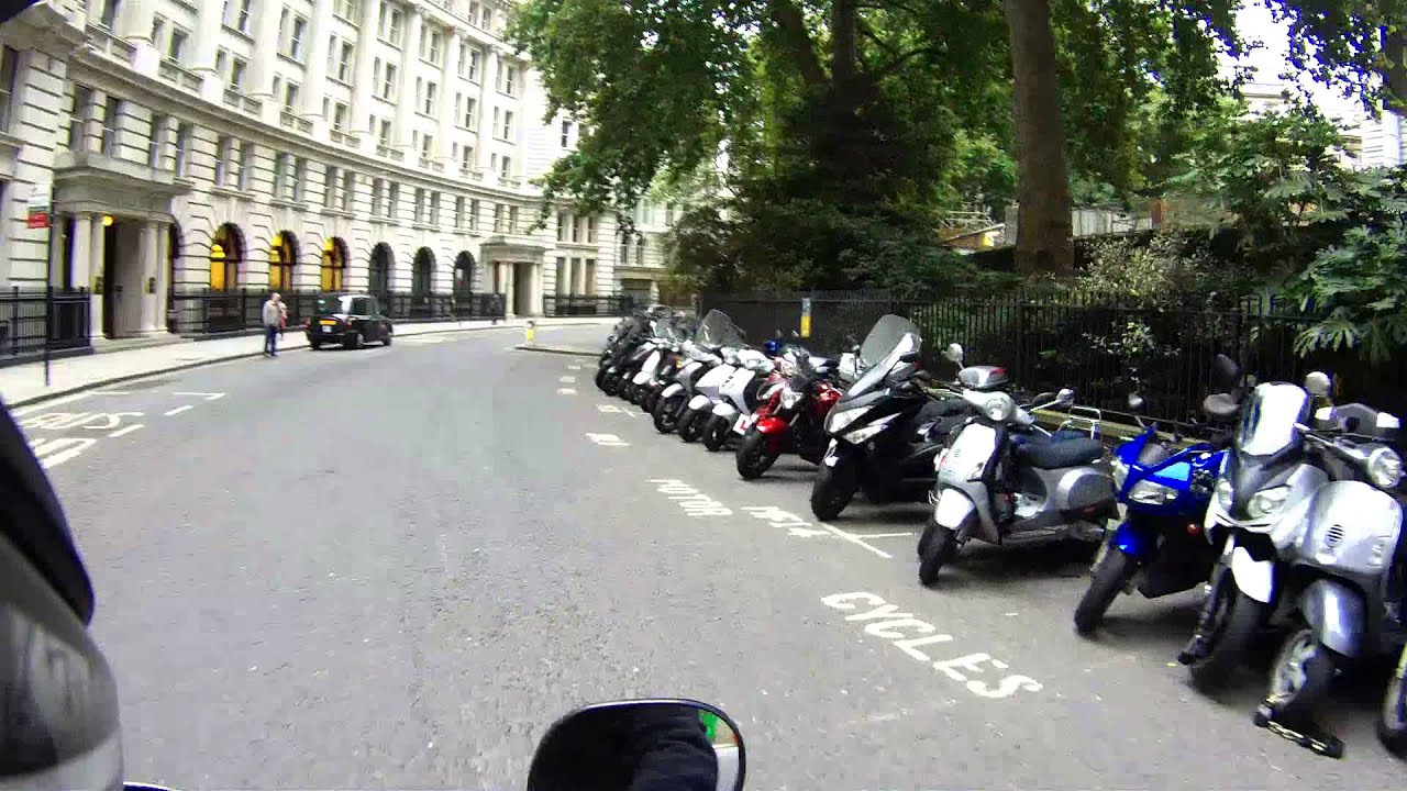 London free motorcycle parking YouTube