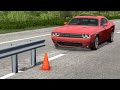 Cars vs Guardrail – BeamNG.Drive