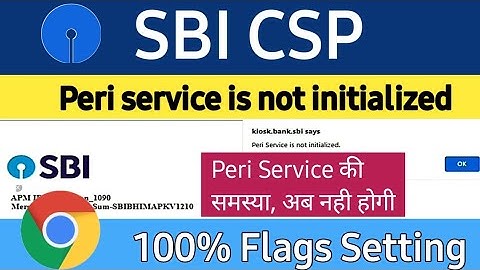 Peri service is not initialized | SBI CSP | peri service error full setting #uraontech #sbicsp