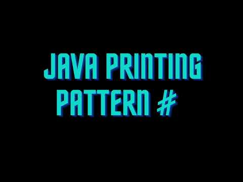 Java Number Printing pattern #4