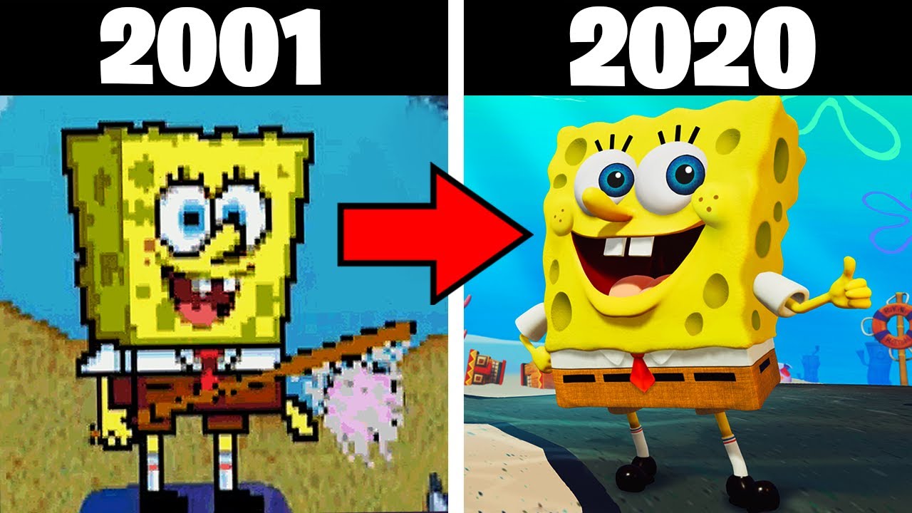 EVOLUÇÃO DO BOB ESPONJA NOS GAMES