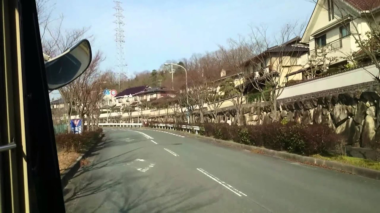 【前面展望】奈良交通７７系統(近鉄京都線高の原駅→近鉄けいはんな線学研奈良登美ヶ丘駅)