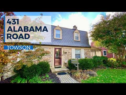 431 Alabama Rd, Towson, MD home video tour