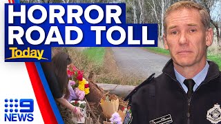 Parents pay tribute to lives lost in horror crash as Victoria road toll rises | 9 News Australia