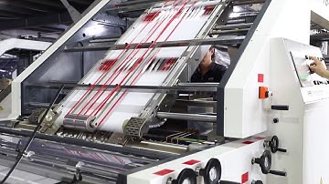 Youbond High speed servo flute laminating machine with flip flop stacker