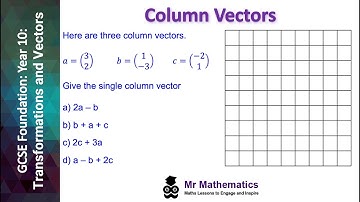 Addition and Subtraction of Column Vectors