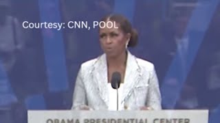 Michelle Obama's emotional tribute to husband