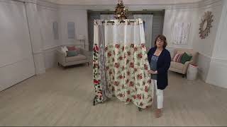 Hookless Holiday Print Shower Curtain with Built-In Liner on QVC