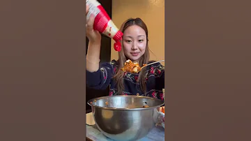 Bibimbap with leftover raw marinated crab! #koreanfood #bibimbap #rawmarinatedcrab #mukbang