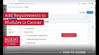 Adding Requirements and Restrictions to Modules in Canvas