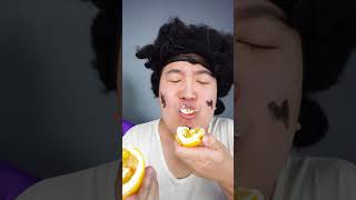 Real food vs Fake food Challenge fruit cake lemon | Funny Mukbang | HUBA #shorts