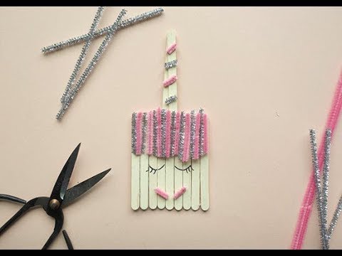 Easy Unicorn Craft Using Popsicle Sticks 