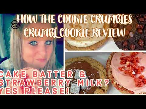 How the Cookie Crumbles/ Crumbl Cookie Review/ Cake Batter and Strawberry Milk? Yes Please!