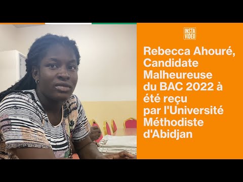 Rebecca Ahouré, Unfortunate Candidate of the 2022 BAC was accepted by the Methodist University of...