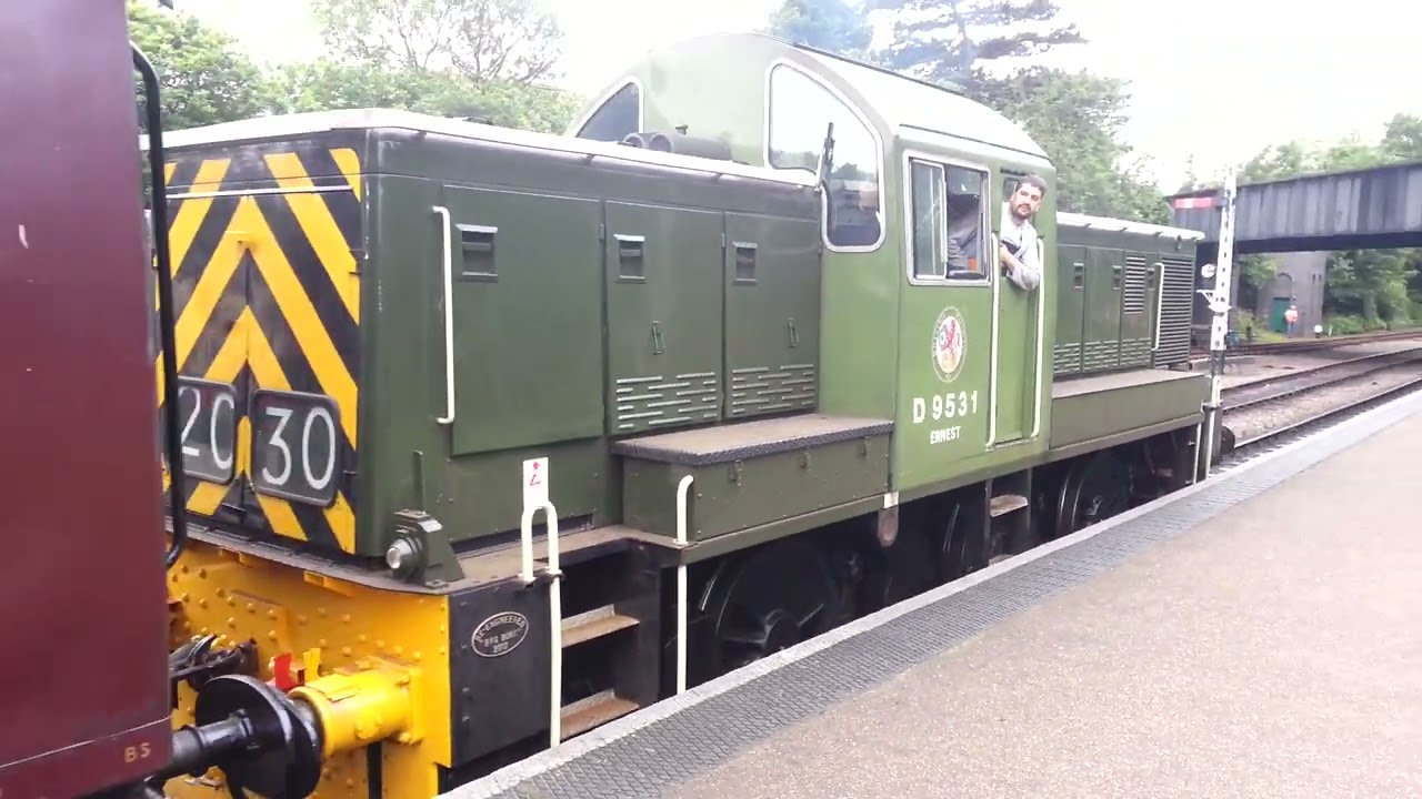 D9531 departs Sheringham on the North Norfolk Railway, 15th June 2014