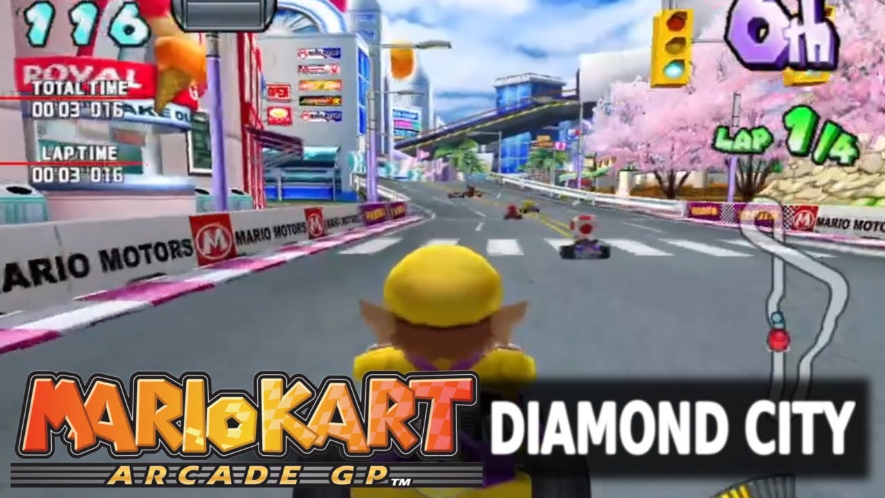 Wario Cup Round 1 Diamond City Mario Kart Arcade GP