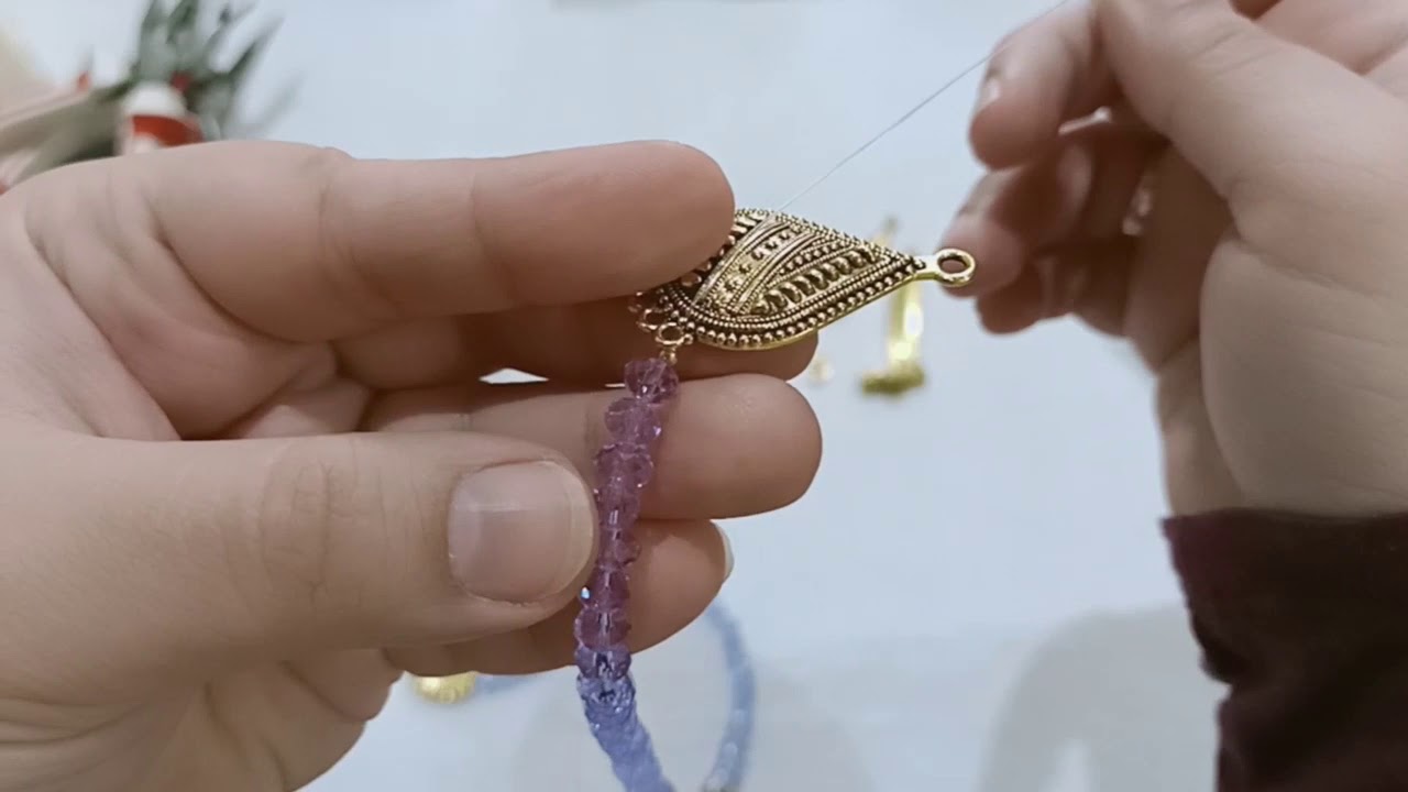 اعتذار ! طريقة عمل عقد ٣ ادوار من الكريستال بدون كوڤر ستوبر | تعليم اكسسوارات هاند ميد