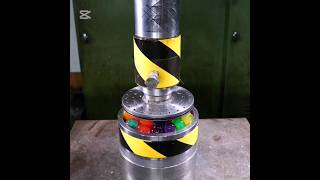 Mesh Ball Crush on the Hydraulicpress 300 ton|| #satisfying #hydrulicpress300 #meshball