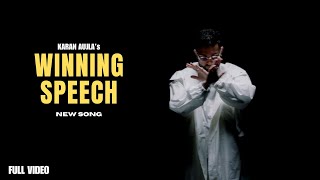 Winning Speech - Karan Aujla (Official Video) Karan Aujla New Song | New Punjabi Songs