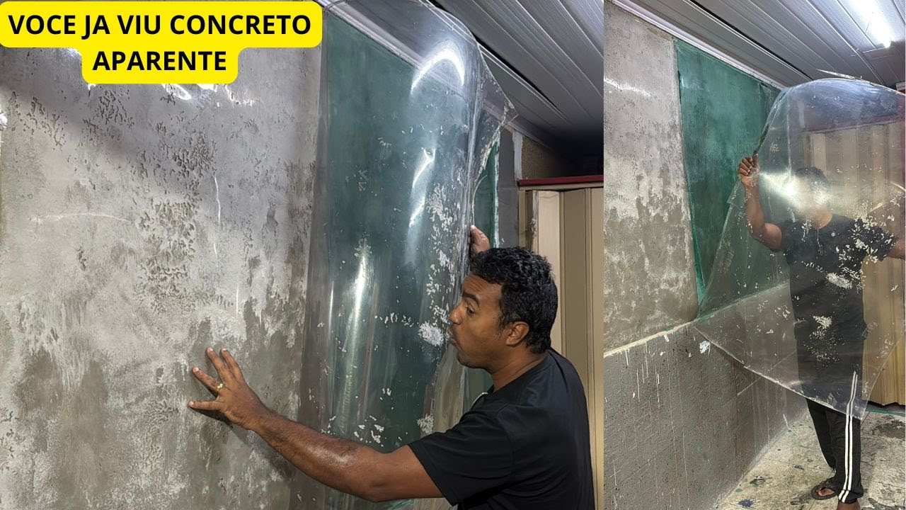 CONCRETO APARENTE GENIAL ESSE PRODUTO PROMETE VITRIFICAR DAR BRILHO EM VARIOS TIPOS DE PAREDES VEJA