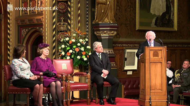 Irish President, Michael D. Higgins, addresses Par...